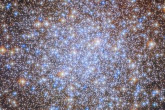 Hubble's Chandelier Cluster. NGC 6723 glitters in deep space