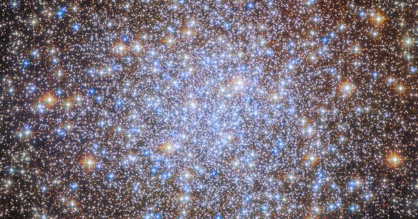 Hubble's Chandelier Cluster. NGC 6723 glitters in deep space