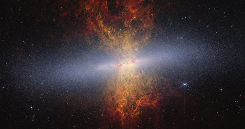 James Webb Telescope. A 223-megapixel portrait of the Cigar galaxy's 16.5 million stars