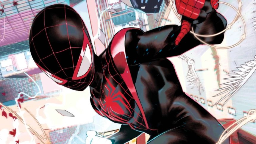 Miles Morales Spider-Man. The red-and-black suit swings back this August
