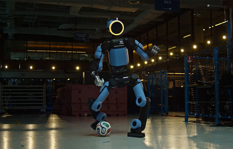 Boston Dynamics Atlas. Robots take to the pitch at the FIFA World Cup