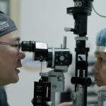 ForSight Robotics JASPER. The surgeon still holds the scalpel, just barely