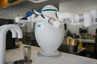Richtech Robotics ADAM. The barista humanoid you can now talk to online