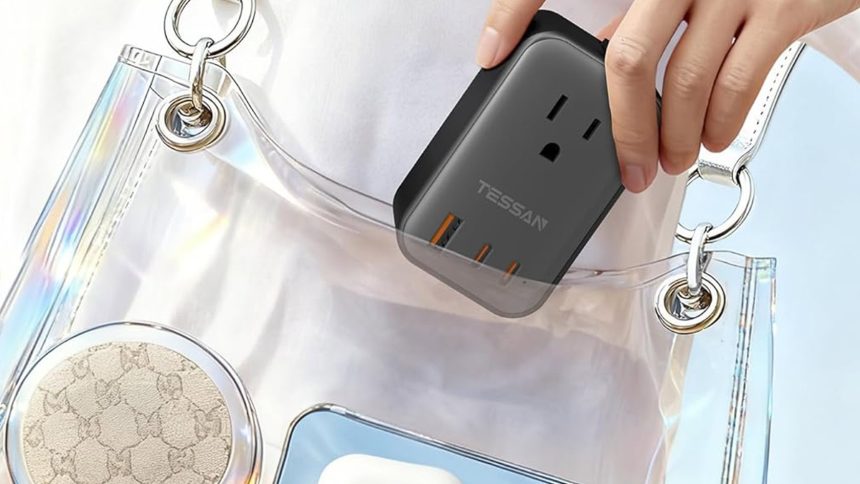 TESSAN 5-in-1 25W Travel Adapter. One plug for 150 countries and pocket size