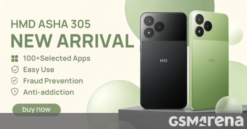 HMD Asha 305 Lite. The feature phone grows up but keeps its swappable battery