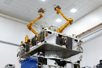 Northrop Grumman MRV. The orbital mechanic with two robotic arms