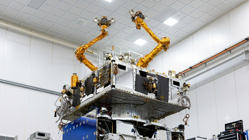 Northrop Grumman MRV. The orbital mechanic with two robotic arms