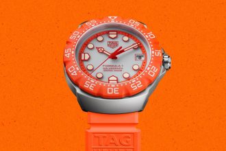 TAG Heuer Formula 1 Solargraph 38mm. The orange icon roars back