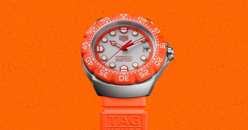 TAG Heuer Formula 1 Solargraph 38mm. The orange icon roars back