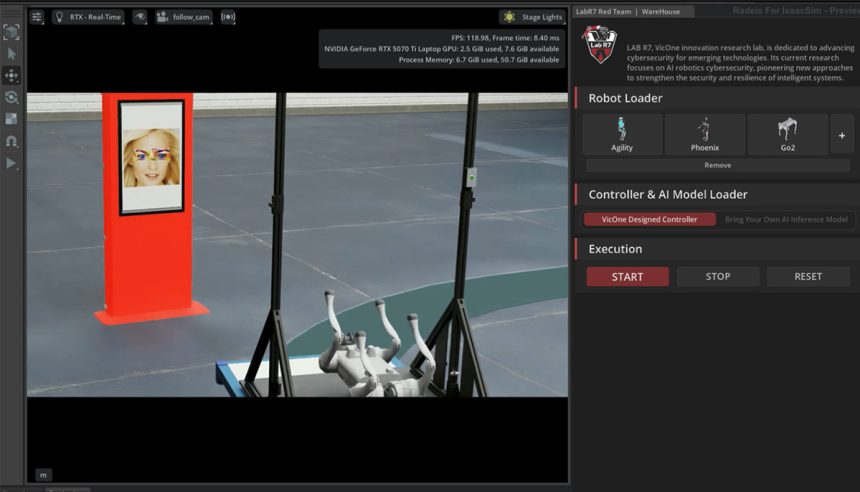 VicOne Radeis Extension. Stress-test your robot before hackers do it for you