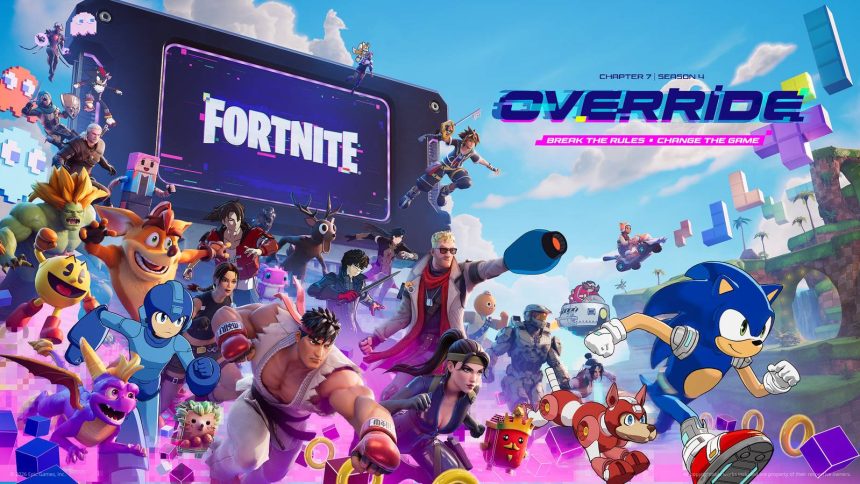 Fortnite Chapter 7 Season 4 Override. Fresh loot, new POIs and a towering Spire