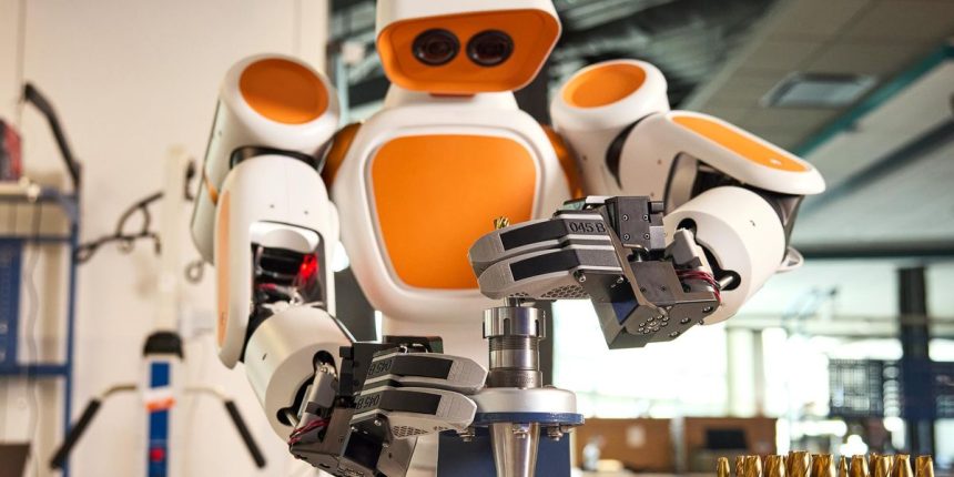 Walden Robotics. The wheeled humanoid that skips legs to get real work done