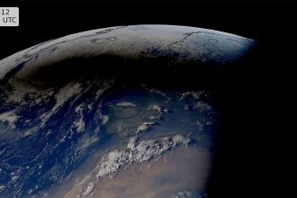 Meteosat-12 and GOES-19. The 2026 eclipse caught from geostationary orbit