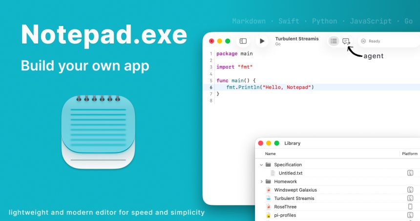 Notepad.exe. The Mac code editor that skips the setup and lets you write