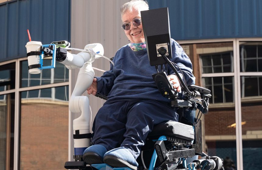 ATDev Robotic Wheelchair. A power chair that reaches, lifts and thinks