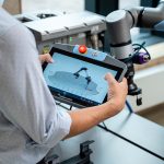 Universal Robots Gen 7. Three g-Series arms with a wrist made for AI