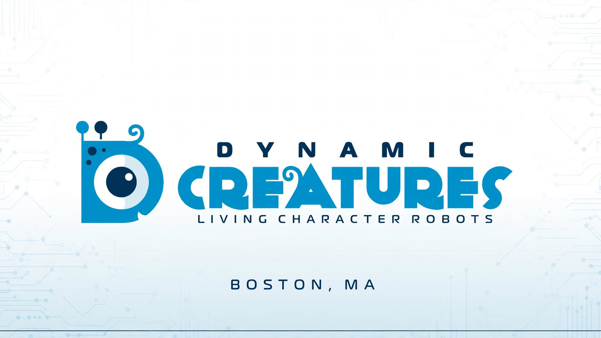 Dynamic Creatures SnowJay. Boston Dynamics veterans build huggable robot stars