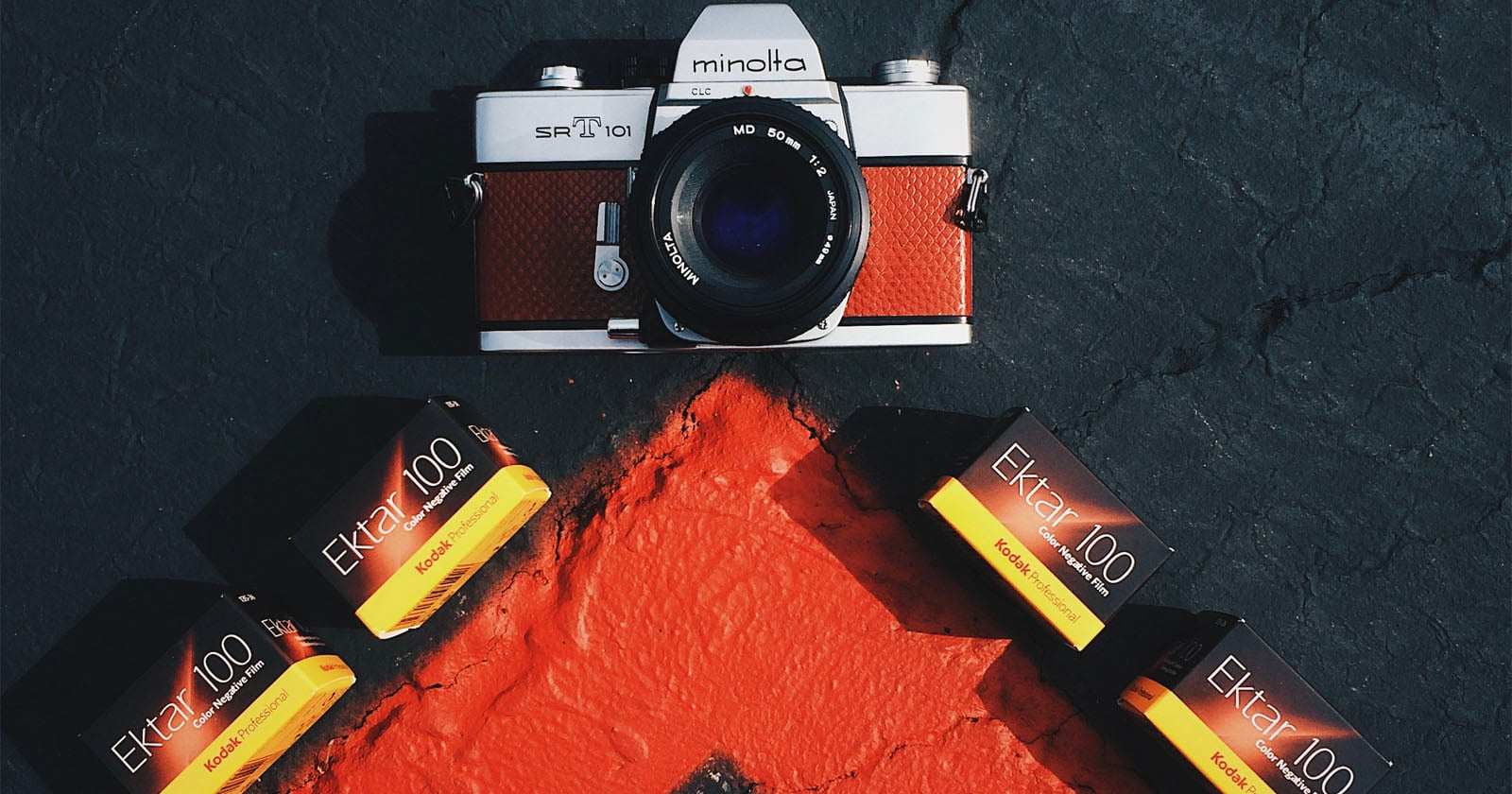 Kodak Ektar 100. The color film whose grain hides even from a zoomed-in scan