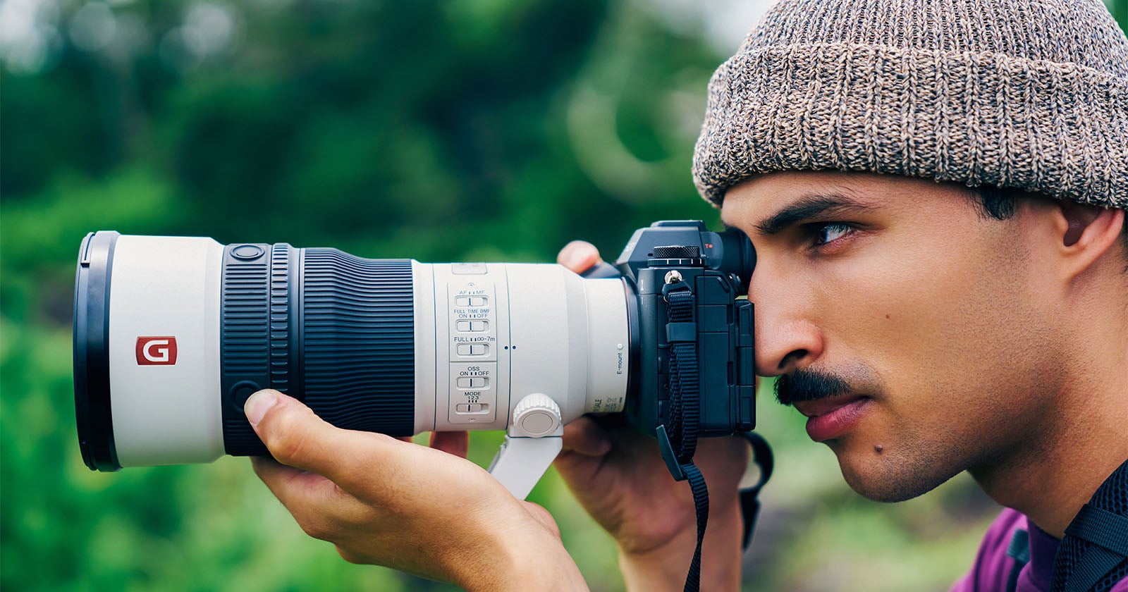Sony FE 400mm F4.5 GM OSS. G Master super-telephoto reach under a kilogram