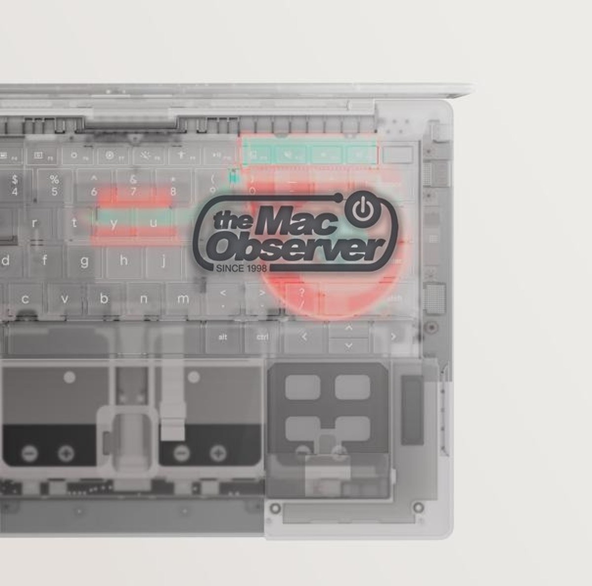 Asus Googlebook. Leaked renders show a G key, a glowing lid and a fan