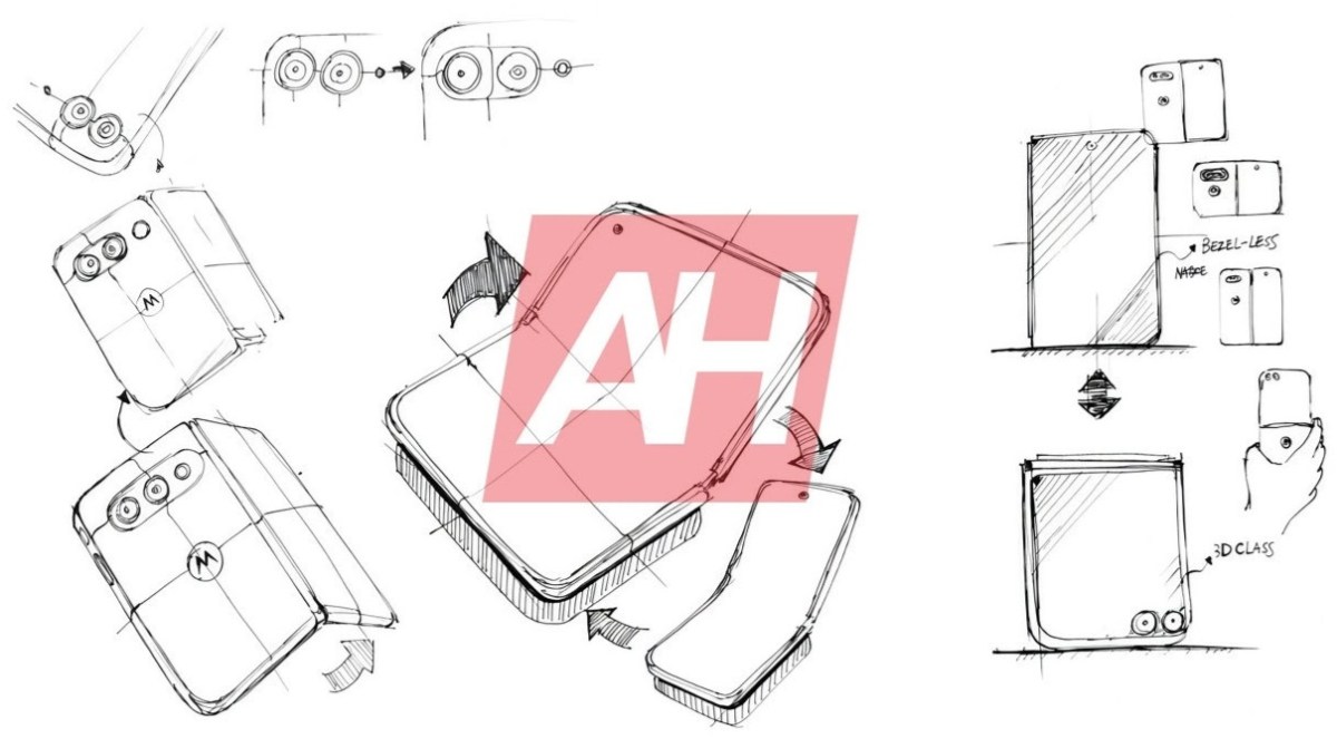 Motorola Wide Foldable. Sketches leak for a book-style rival to the Fold8