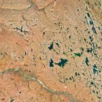 NASA Landsat 9. Autumn reaches the Nunavut tundra first