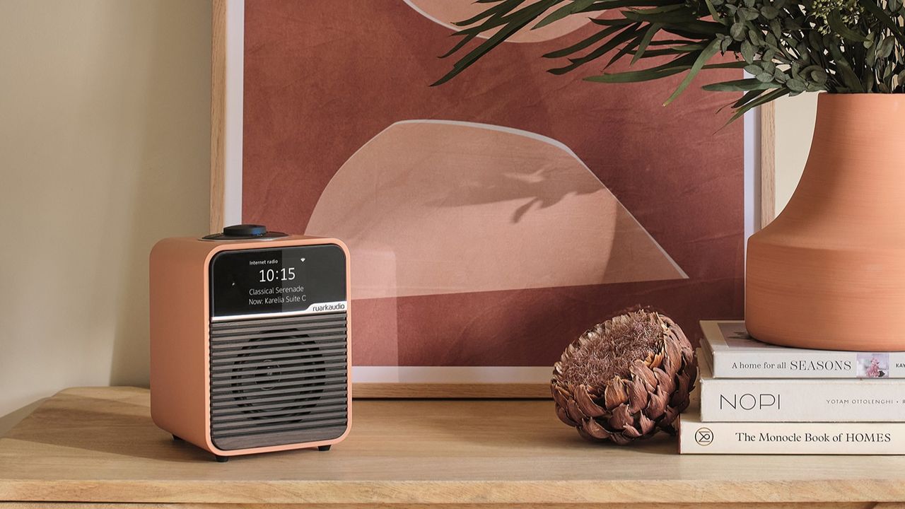 Ruark R1S Terracotta. A warm-toned birthday edition of a tiny smart radio