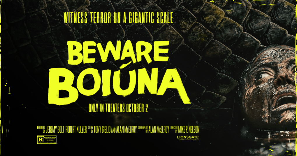 Lionsgate Beware Boiúna. A truck-sized serpent shot deep in the real Amazon