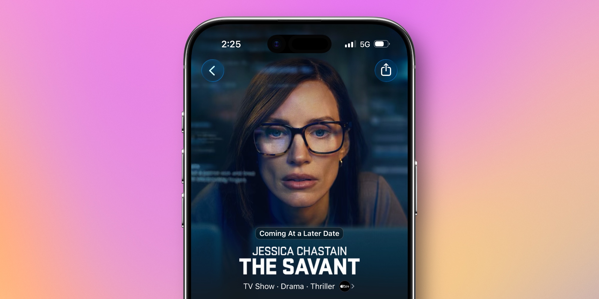 The Savant. Jessica Chastain's shelved Apple TV thriller lands in spring 2027