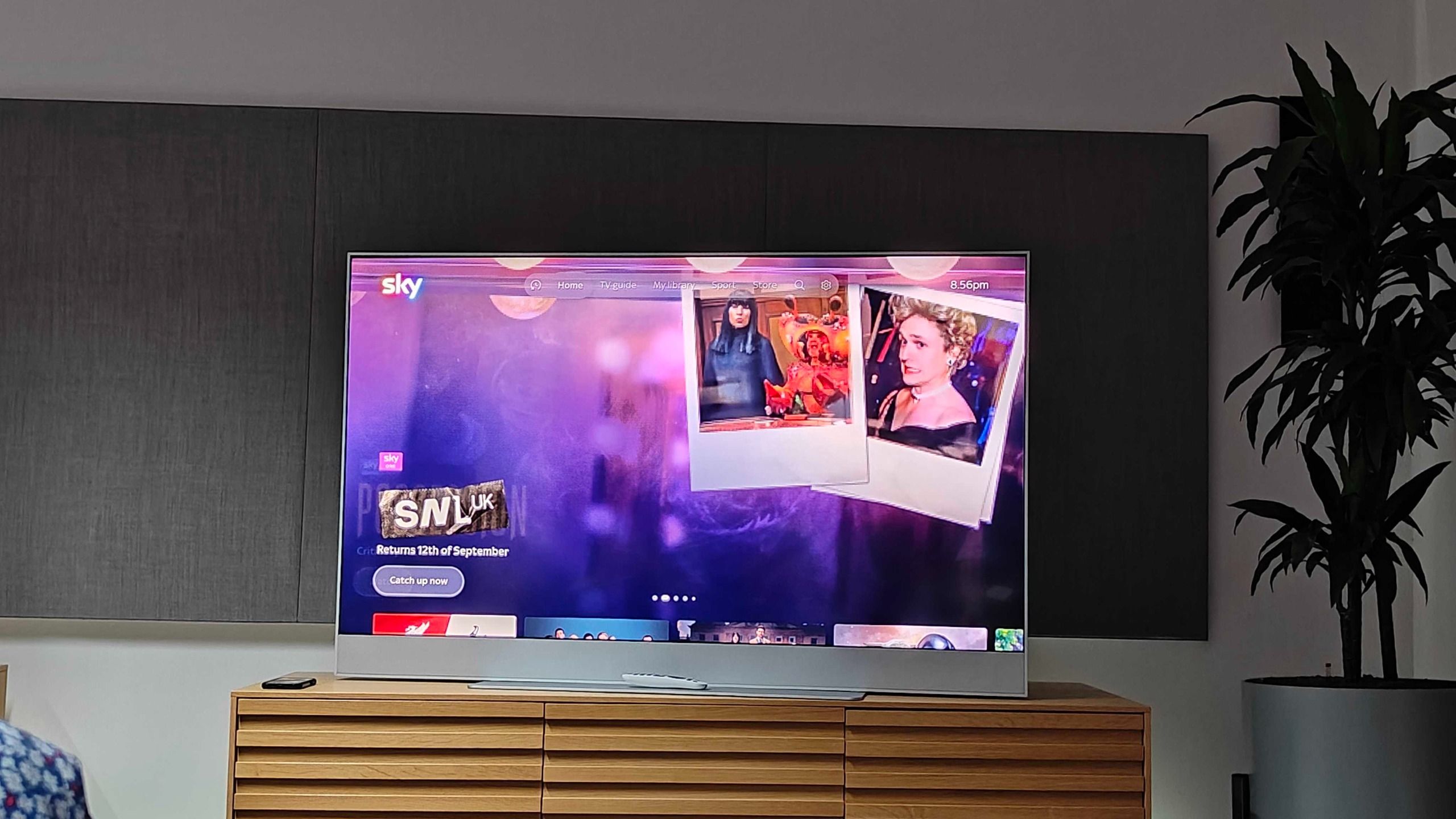Sky OS Redesign. A top navigation bar, a recordings hub and a chattier assistant