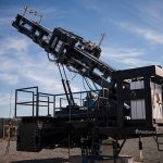 FireDome Wildfire Defense System. A robotic launcher that fires retardant first